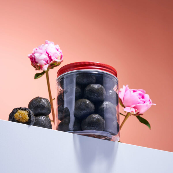 Melt-In-Your-Mouth Charcoal Pineapple Ball